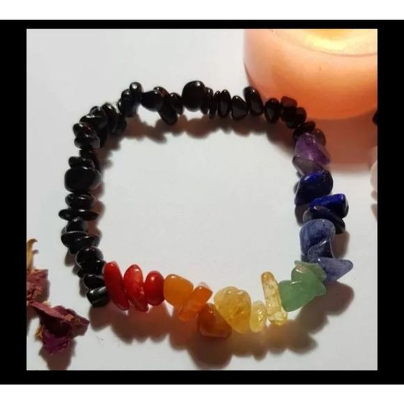 Boutique Jewelry - Chakra Reiki healing crystal stone stretch boho bracelet